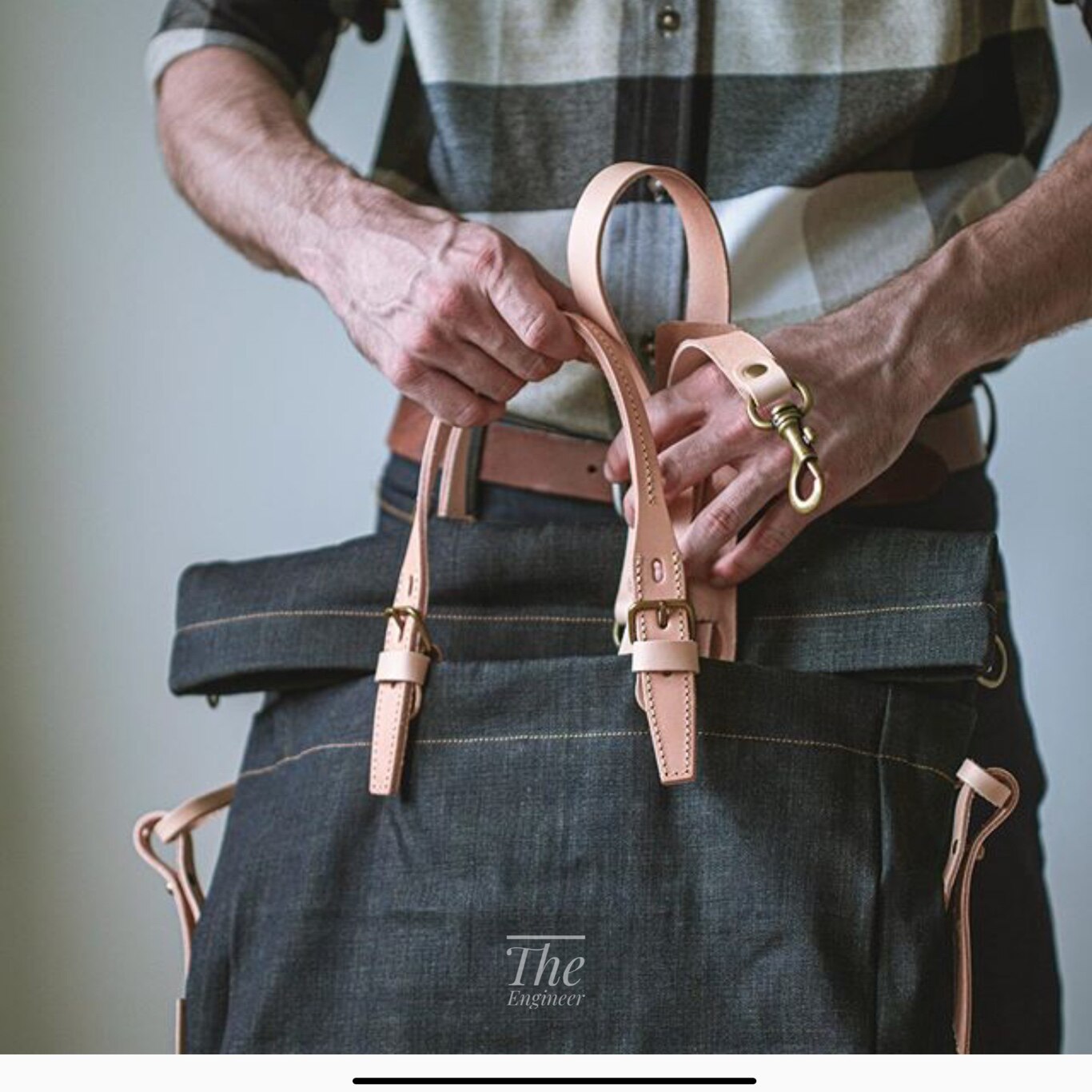 Practical French handmade Bleu de Chauffe Remix Canvas Handbag Totter Bag