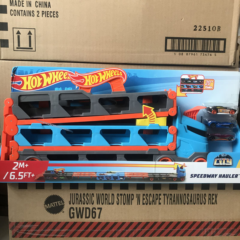 Hot Wheels City Racing Transport GVG37 Car Stereo Slalom Track Track Storage Truck Toys for Children - Taobao