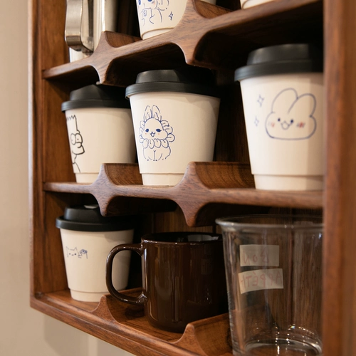 Кофейная чашка шкаф полной словесной терминал Zakka Cafe Cafe Cafe Sable Mark Cup Dispely House House Towers