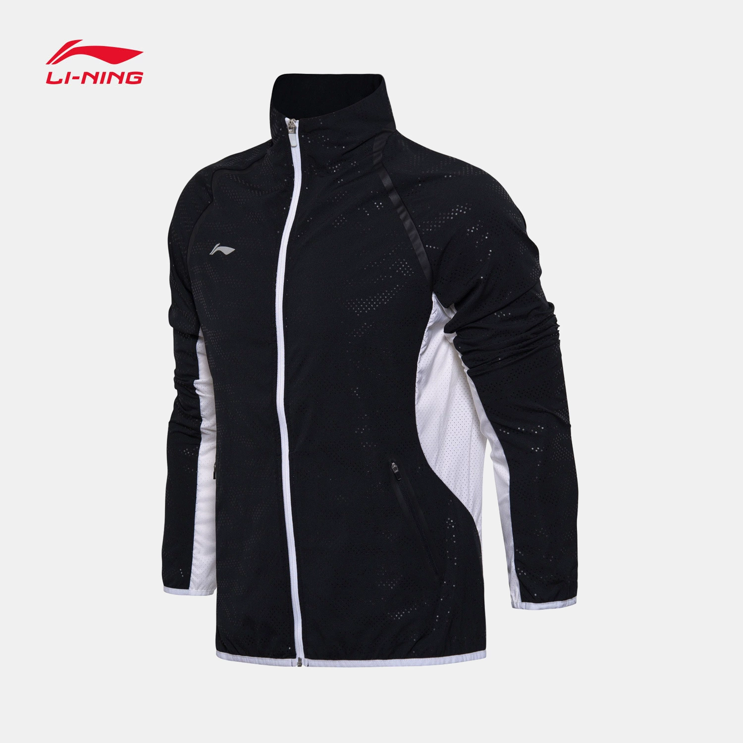 Li Ning áo khoác nam cầu lông loạt áo khoác gió dài tay áo khoác gió áo khoác thể thao AYYM031 - Áo khoác thể thao / áo khoác
