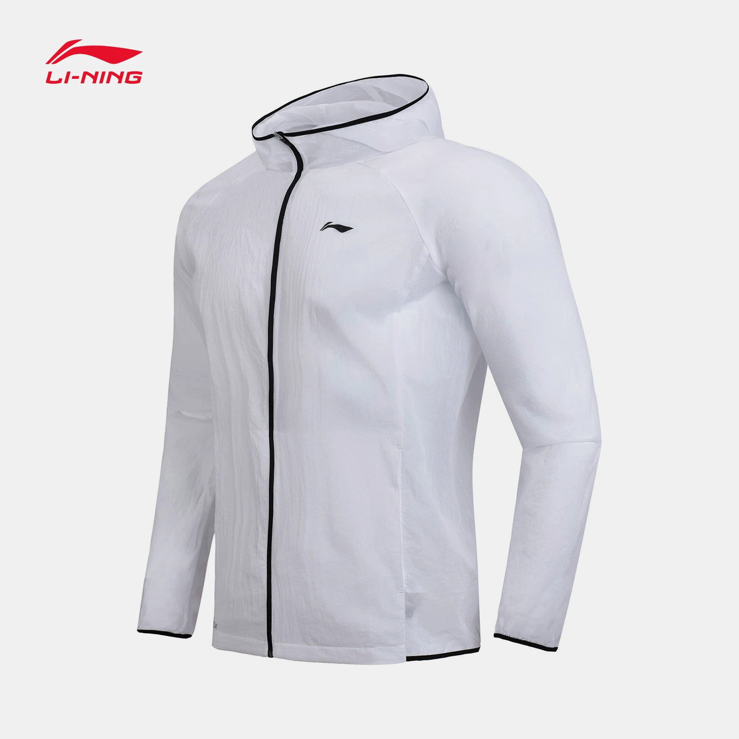 Li Ning áo gió nam mới chạy áo gió dài tay chống thấm nước quần áo da quần áo thể thao mùa hè AFDN061 - Áo gió thể thao