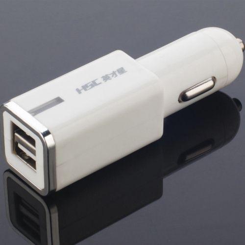 英才星双usb多功能 车载充电器 点烟器转usb 苹果三星手机车充