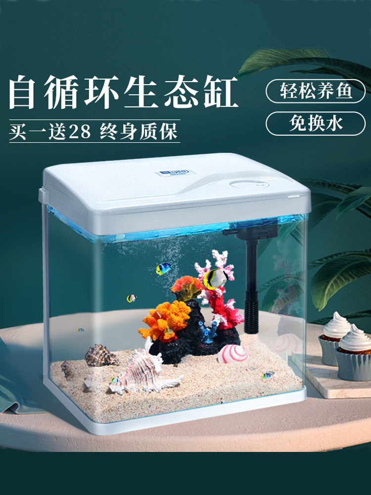 Tropical Fish Acrylic Tabletop Fish Tank Rigging Hot Bend Integral Forming Full Living Room Small 50cm Long
