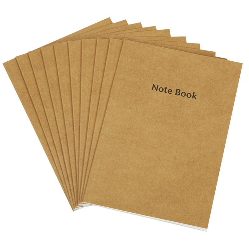 Guangbo A5 40 Sheets Kraft Paper Cover Glue-Bound Notebook Softcover Notepad Gbr0731