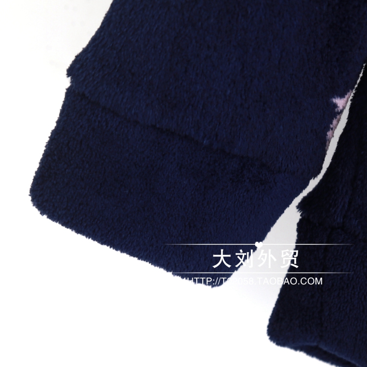 Giá trị gà rán đơn Ý! In nhung nhung cổ áo đồ ngủ nhà dịch vụ phù hợp với nữ flannel mùa thu có thể được mặc bộ jum đẹp