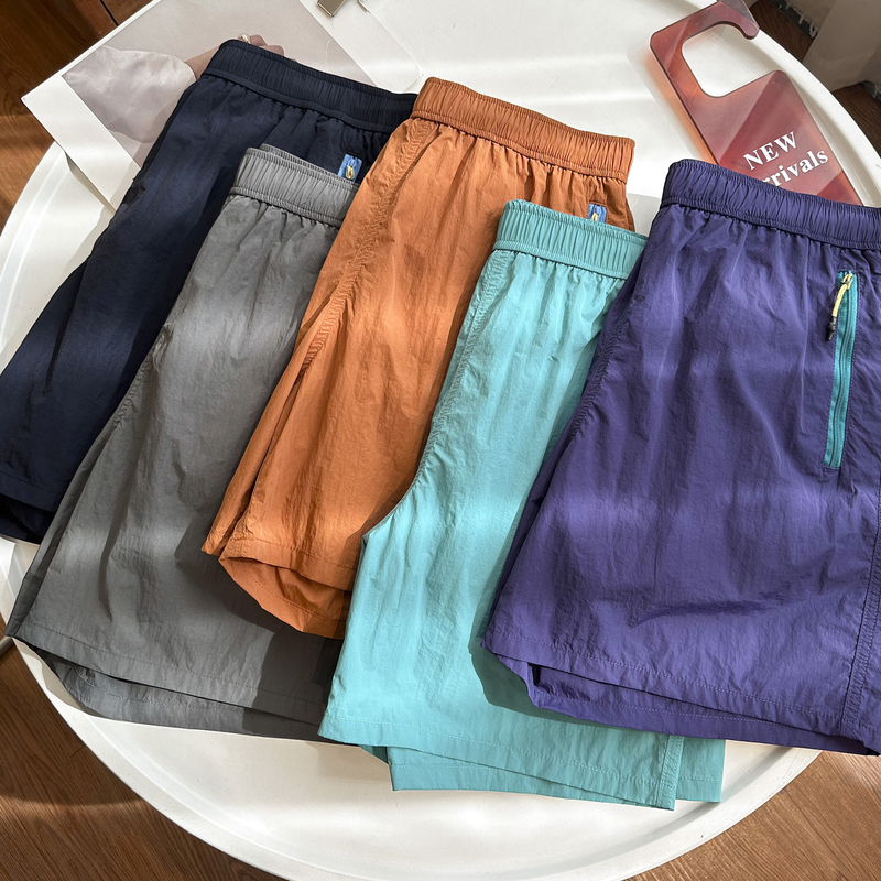 Outdoor Mountain Style! Dopamine Color-Blocking Men's and Women's Couple Style Lightweight Breathable Quick-Drying Sports Shorts Casual Beach Shorts