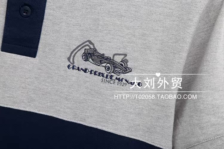 Quần áo nam chất lượng Ou Dan 45 US dao Nam ve áo màu tương phản khâu tay ngắn thêu áo POLO Áo phông C9061 t shirt golf