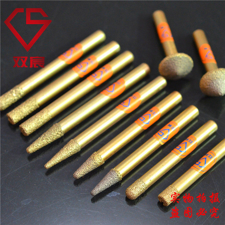 Hot Selling Shuangchen Brazed Diamond Carving Knife Stone Relief Knife CNC Stone Carving Knife Flat Bottom Knife