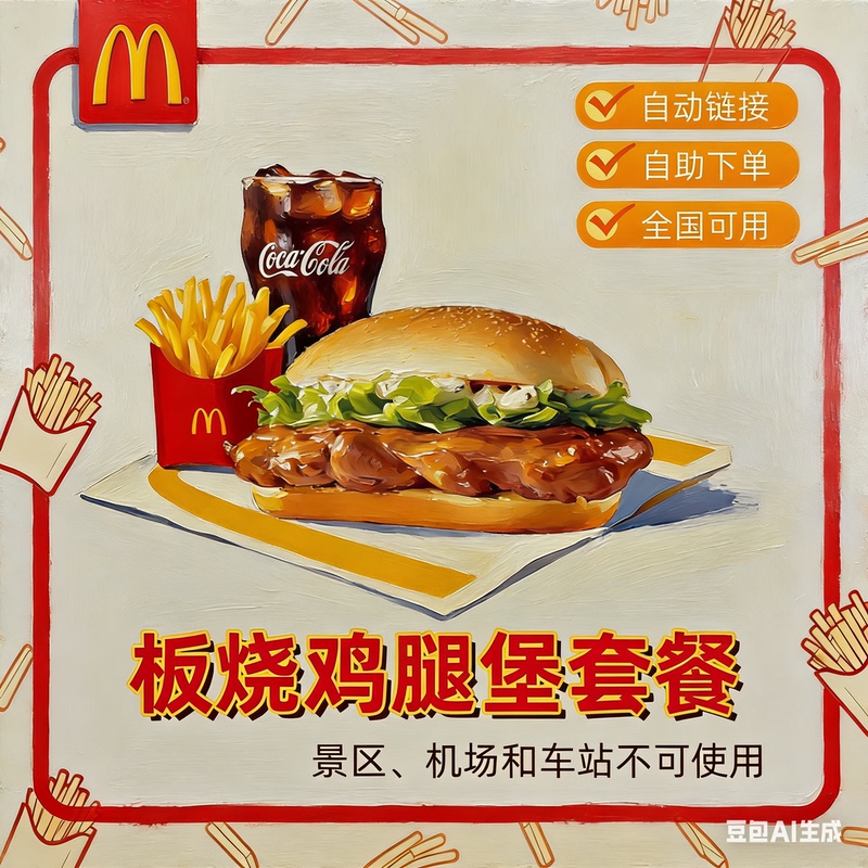 Mcdonald's Order Service: Grilled Chicken Leg Burger Combo Order Service, Available Nationwide, Mcdonald's Discount Order Service