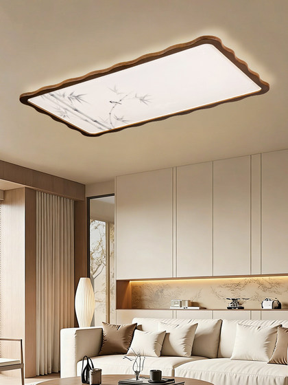 New Chinese-Style Solid Wood Ceiling Light for Bedroom, Study, Dining Room, Led Modern Minimalist Light Luxury Whole House Lighting Package