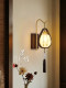 New Chinese-Style Wooden Wall Lamp Bedroom Bedside Lamp Fabric Lampshade Wall Switch Song-Style Aesthetics New Led Lighting Fixtures