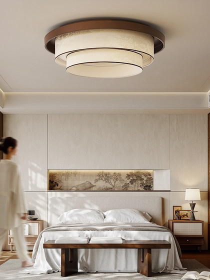 New Chinoiserie High-End Ceiling Zen Retro Simple Elegant Accessible Luxury High-End Song Style Aesthetic Master Bedroom Room Lamp