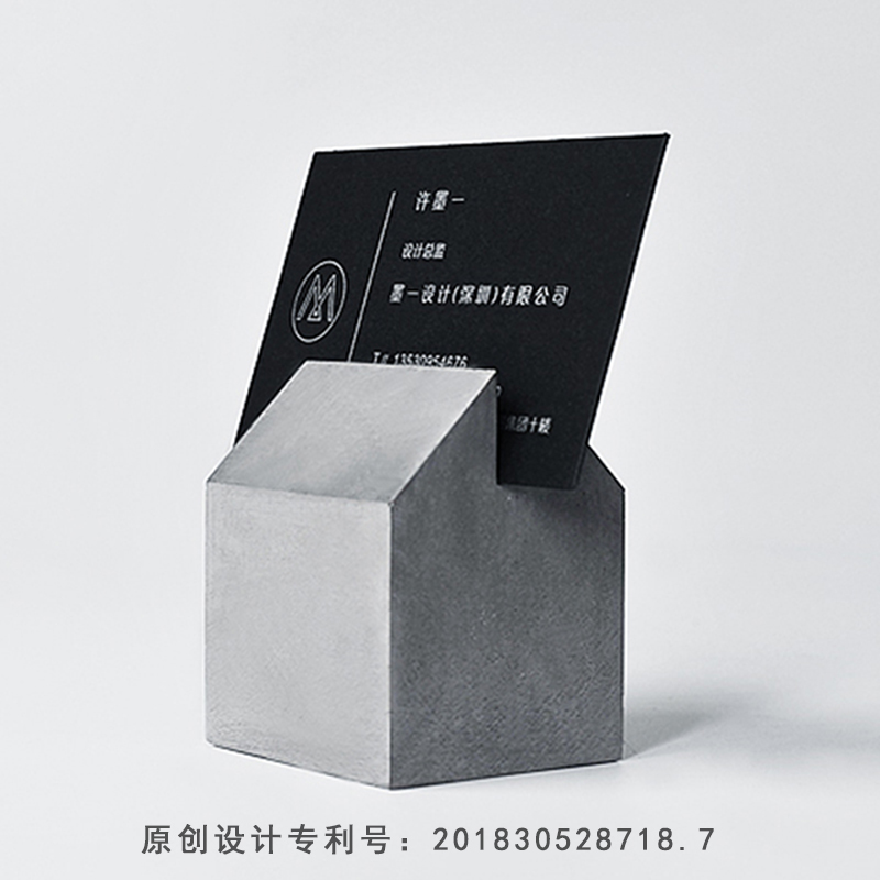 MOYI Cement small house business card holder Concrete menu clip folder Stationery study Nordic decoration decoration