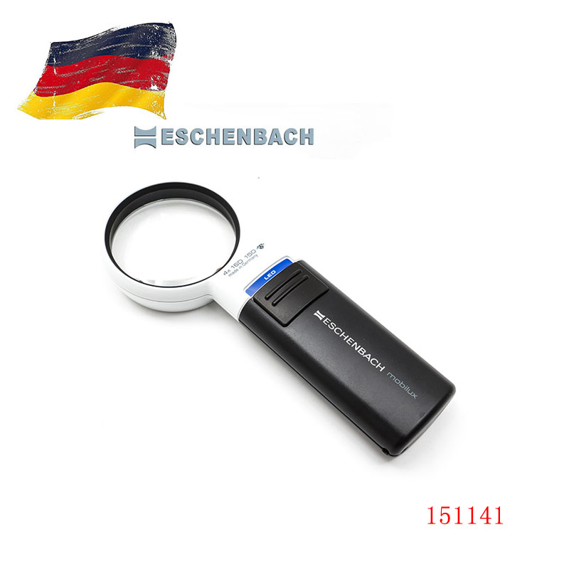 Germany imported ESCHENBACH Yishibao 4x round LED lamp magnifying glass 151141