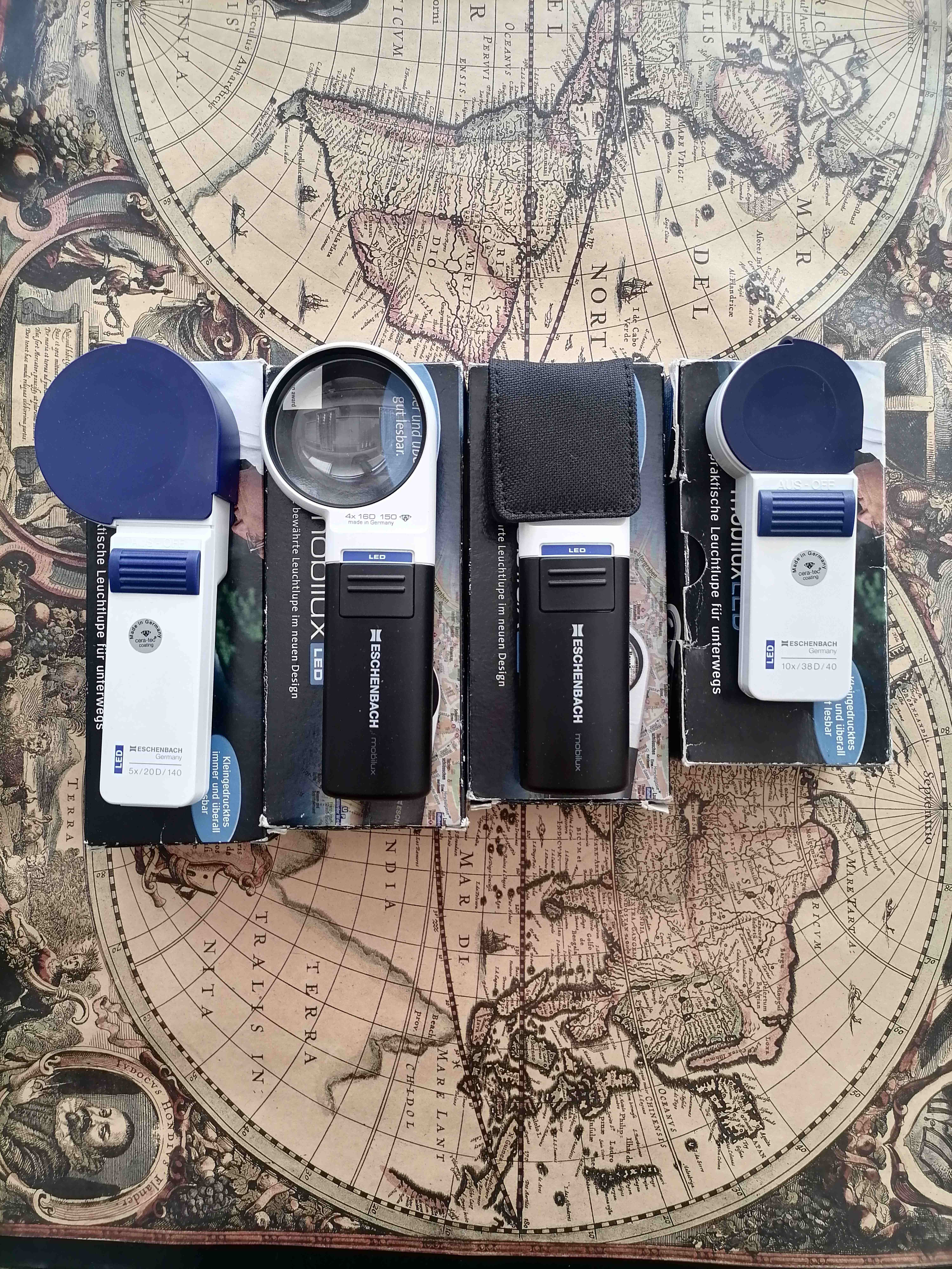 Qingkura German original clothing import ITV Bao with lamp to identify high definition high-times handheld silver dollar ancient jade magnifier