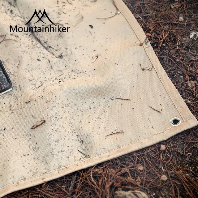 ລູກຄ້າພູເຂົາກາງແຈ້ງ camping fire-proof cloth floor mat picnic barbecue insulation mat flame-retardant and high-temperature resistant fire-extinguishing matt