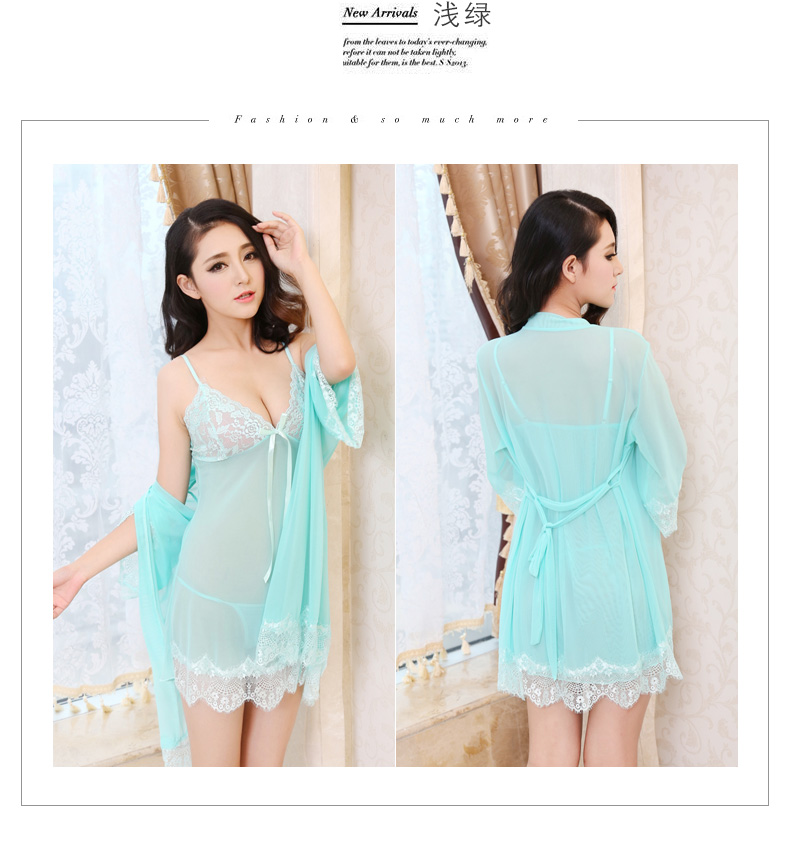 Nữ mùa thu ren đồ ngủ nóng gợi cảm băng lụa sling cám dỗ trong suốt vải tuyn kích thước lớn chất béo MM dành cho người lớn gợi cảm shop váy đẹp
