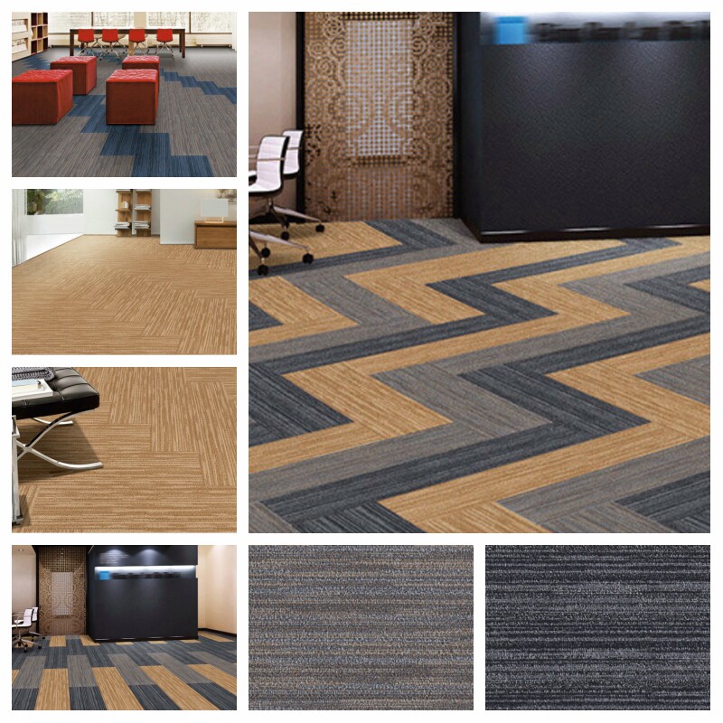 Shiba nylon office carpet flame retardant B1 stripe conference room bedroom study living room 25*100 F8