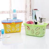 Hand Containing Basket Plastic Shopping Tabletop Toy Snacks Cosmetics Laundry Basket Bath Bath