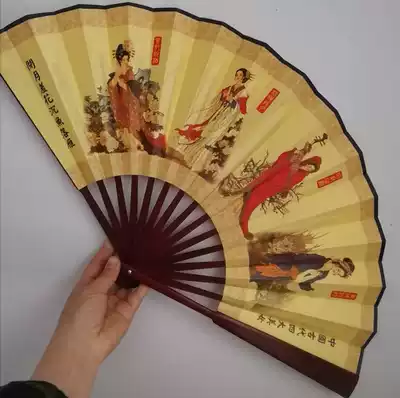 10 inch folding fan Si Meitu Xishi Diao Chan fan Chinese style craft fan Daily silk fan Classical silk cloth fan
