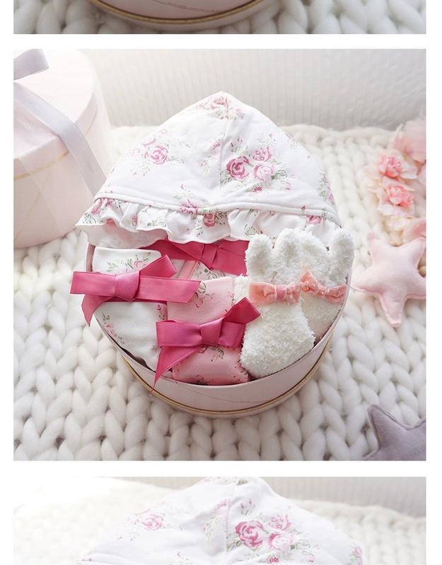 Bộ quần áo trẻ sơ sinh cung cấp hộp quà trăng tròn nữ bé bông dày mùa đông món quà lớn gói quà sinh nhật