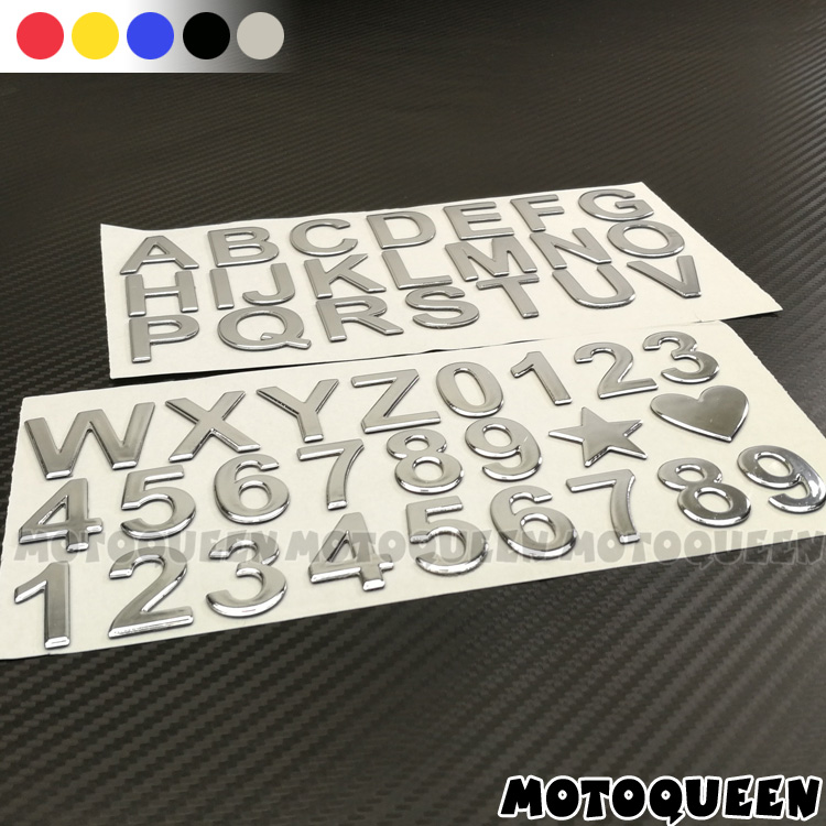 Electric power-assisted pedal locomotive body decoration DIY sticker 3D digital English letter combined personality appliable