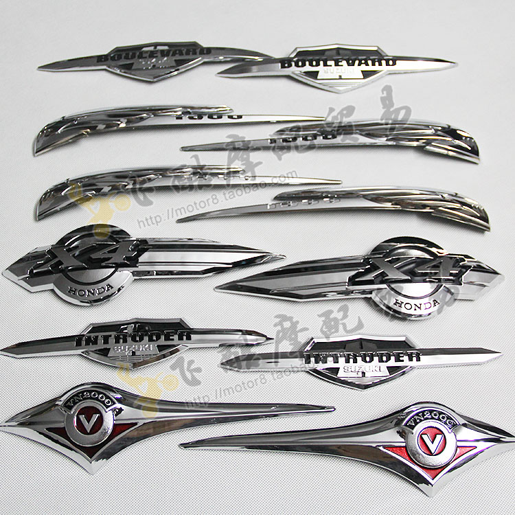 Apply Kawasaki Yamaha retro Harley Prince motorcycle fuel tank decoration ghost fire three-dimensional car logo car decal