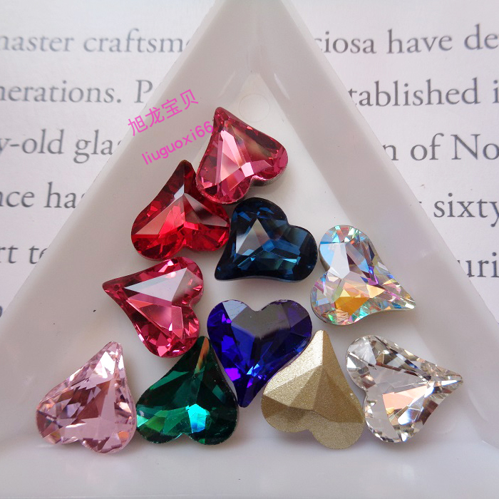 Special precision pointy bottom crooked peach heart glass drill manicure inlaid diamond nail piece drill jewelry repair drill scattered drill special-shaped rhinestone