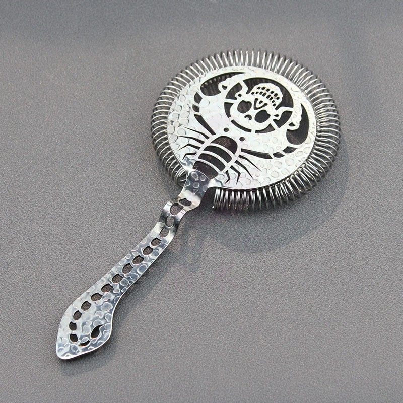 Wine Surgery Stainless Steel Eurostyle Hossan Filter Scorpion Filter Double wine Wine Ice Sepc Cocktail Double Drain-Taobao