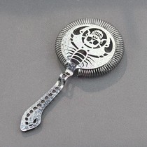 Wine art stainless steel European Hawthorne ice filter scorpion filter double layer bartending ice partition cocktail double leakage net