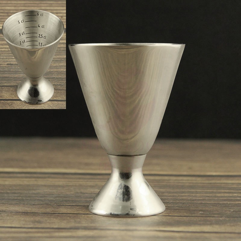 Wine art Stainless steel thickened American wine measuring device with tick mark Oz Jigger Bartending glass measuring spoon