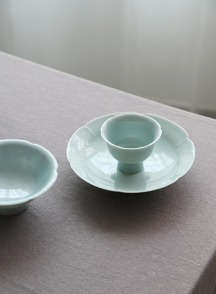 古風手執壺宋風酒壺高腳酒碗湖田窯青白瓷雅宋生活館｜酒杯/酒器