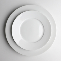 Shanshui a household ceramic tableware plate dish Nordic restaurant style solid color steak flat plate dish