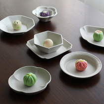 Xue Jie Sanqing series Japanese breakfast plate ceramic tableware household dish handmade fruit plate snack plate