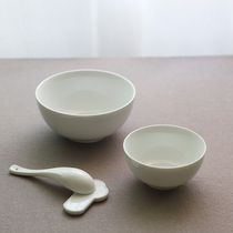 Shanshui a restaurant table tableware Rice Bowl Noodle Bowl soup bowl solid color Chinese home practical Jingdezhen porcelain