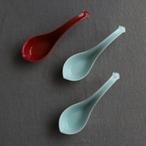 Landscape A Jingdezhen ceramic spoon beautiful small spoon petal shaped large spoon