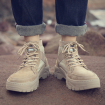 Martin Boots Man High Bunch Shoes 2020 New Fall Middle Helps Tooling Boots Inlen Wind Short Boots Retro Desert Machine Mens Boots