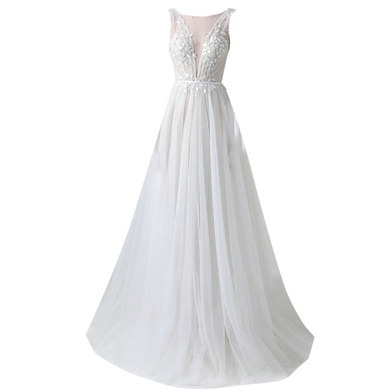 Wedding 2020 new shoulder V -neck newly -back new mother -back simple French light wedding dress lace is thin Wedding 2020 new shoulder V -neck newly -back new mother -back simple French light wedding dress lace is thin