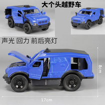 Tiyado sound and light off-road police car alloy material childrens toy car model sound and light back