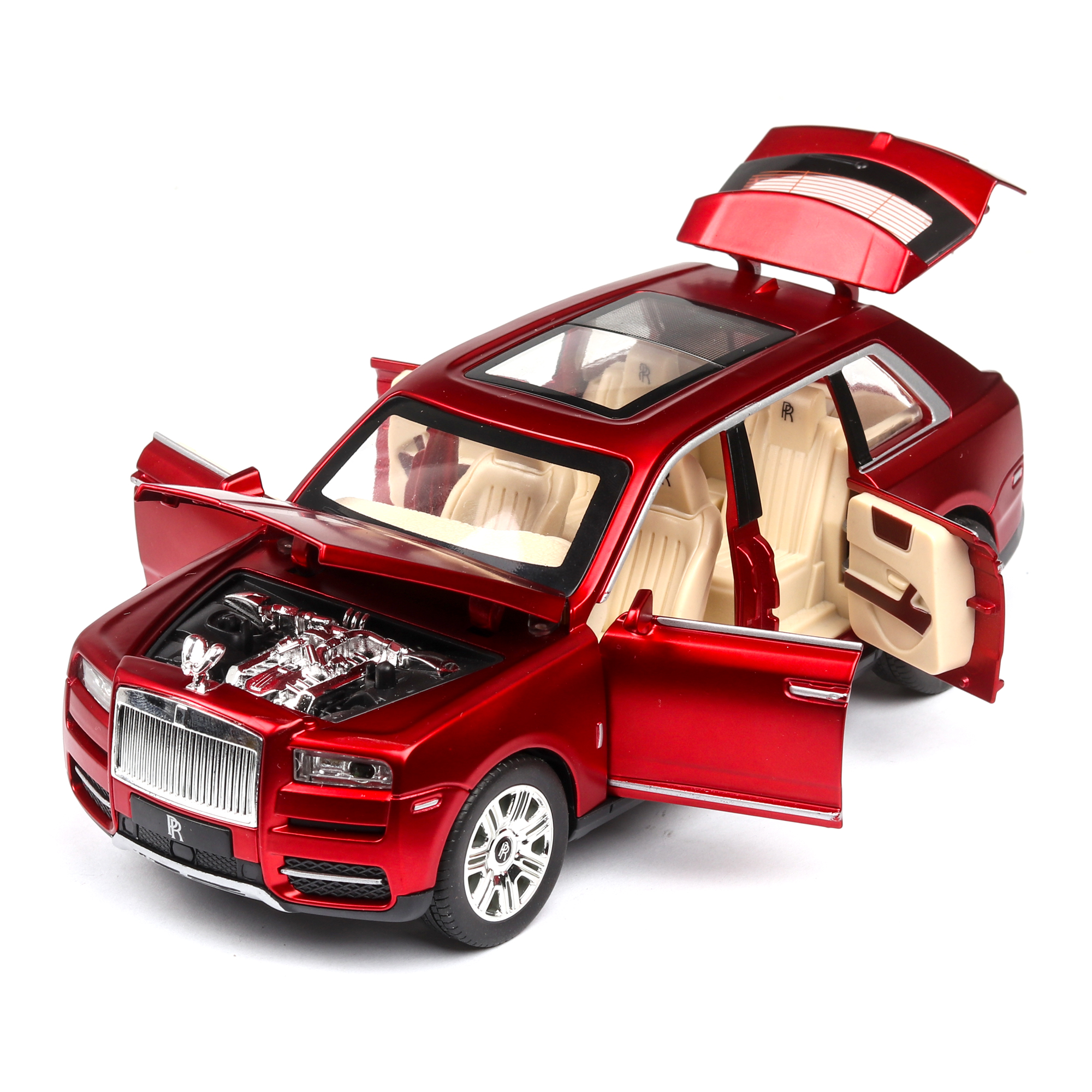 Car-to-1:24 emulated alloy car model 6 Open-door Rolls-Royce Curie South Audible Retroforce Cross-country Car Model