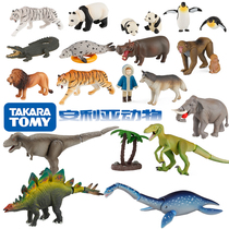 Tomy dome dinosaur animal Panda Tiger elephant Ocean shark dolphin Penguin model children cognitive toy