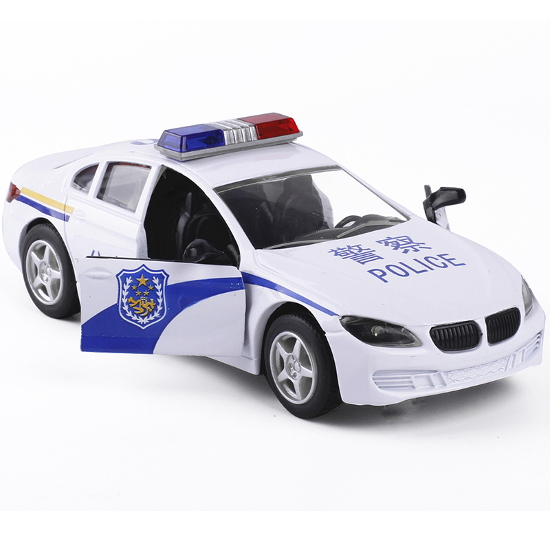 Tiyado Toy Car Police Car 5 series 110 public security simulation alloy car model children