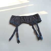 Mẫu Elegant Dark Blue Lace Trim Sexy Garter M # quần vớ ren dài có nịt