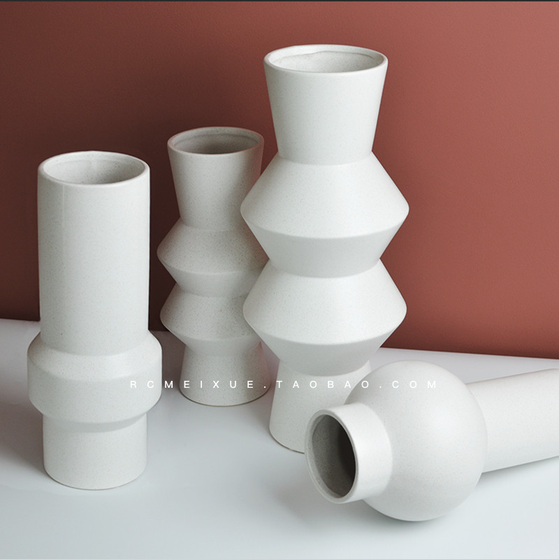 Creative ceramic terrazzo vase decoration modern minimalist living room wine cabinet drying flower vase soft decoration
