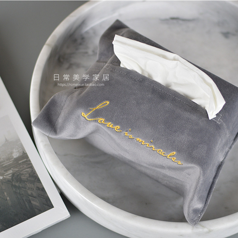 Creative ins Nordic simple pumping carton napkin set home living room toilet table car storage tissue box