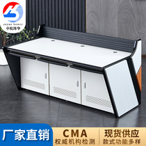 Twin-Linked three-way steel platform table monitoring room computer operating desk scheduling table
