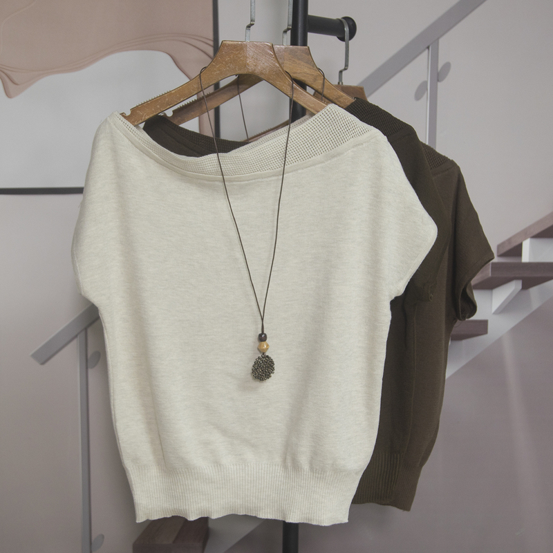 Simple One-Shoulder Asymmetrical Short-Sleeve Knit Top for Women, Early Autumn 2026 New Style, Gentle and Versatile, Slimming Top, Trendy 6032 Simple One-Shoulder Asymmetrical Short-Sleeve Knit Top for Women, Early Autumn 2026 New Style, Gentle and Versatile, Slimming Top, Trendy 6032