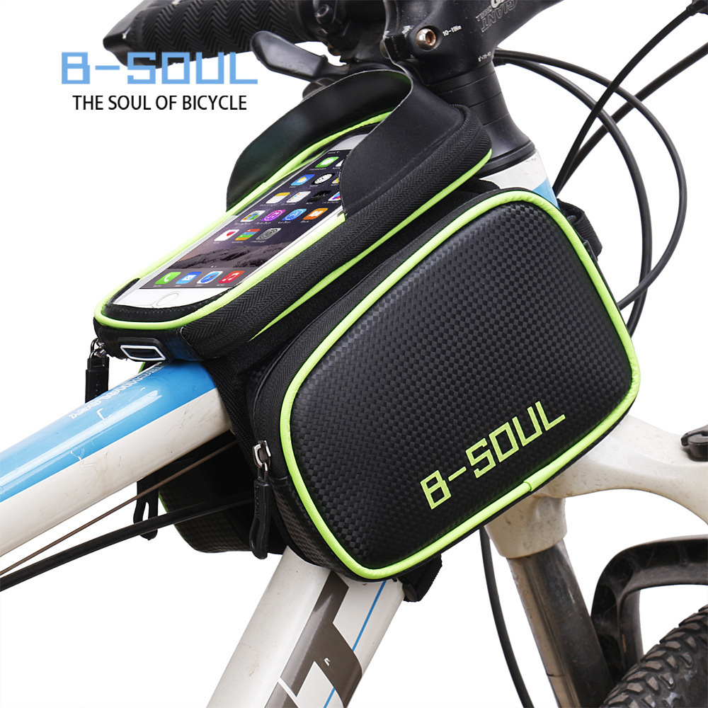 B-SOUL BIKE BAG FRONT BEAM WATERPROOF MOUNTAINEERING CAR SADDLE BAG MOBILE PHONE BAG UPPER TUBE BAG RIDING BAG ACCESSORIES
