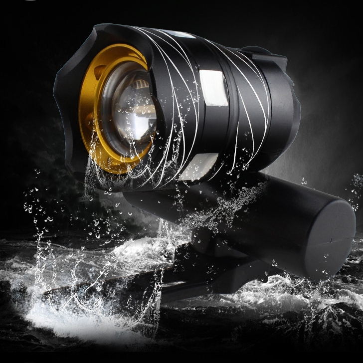 Bike Front Light USB Charging Handlebars Light Night Riding Lighting Intense Light Flashlights T6 Zoom Far Away Mountaineering Lights