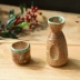 Rượu Sake Nhật Bản Set Set Sake Sake Cup Sake Maker Creative Nhật Bản Glass Nhật Bản Retro Glass Wine Glass - Rượu vang